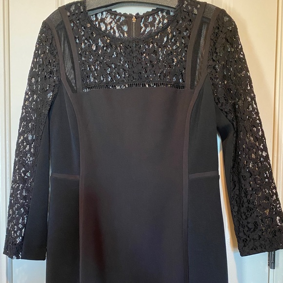 Rebecca Taylor Lace Combo Black Dress size 10 - Picture 1 of 8